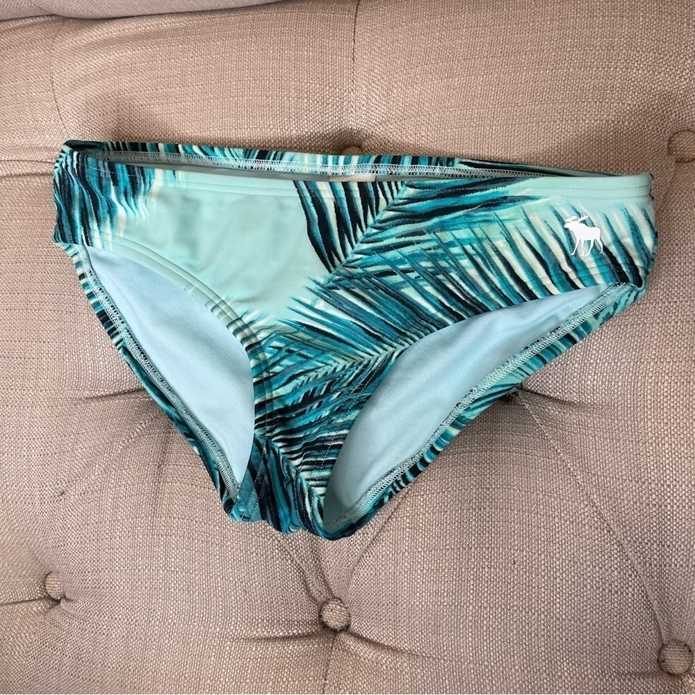 P:  Abercrombie Kids Palm leaf Bikini Bottom Green Kid Sz 11/12
